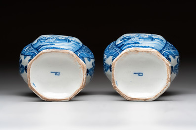 Three plates, a pair of covered vases and a jug, The Netherlands and Spain, 18/19th C.