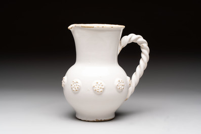Three plates, a pair of covered vases and a jug, The Netherlands and Spain, 18/19th C.