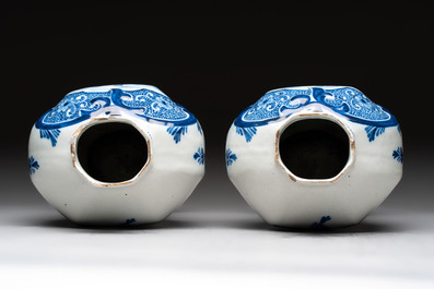 Three plates, a pair of covered vases and a jug, The Netherlands and Spain, 18/19th C.