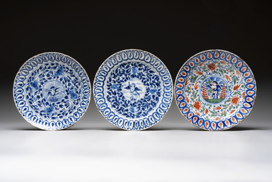 Three plates, a pair of covered vases and a jug, The Netherlands and Spain, 18/19th C.