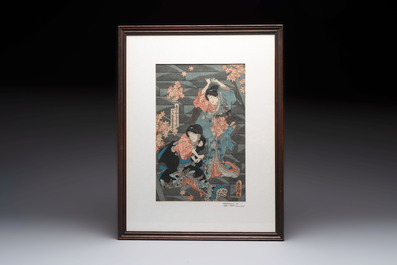 Utagawa Toyokuni I 歌川豊国 (1769-1825):'Four Woodblock Prints', Edo, 19th C.