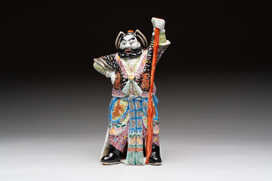 Three Chinese famille rose figures, Cai Yong Xin Zao 蔡永新造 mark, 19/20th C.