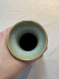 Two Chinese celadon-glazed vases, 19th C.