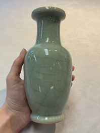 Two Chinese celadon-glazed vases, 19th C.