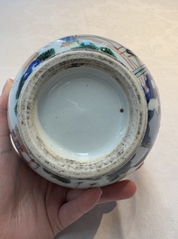 A Chinese wucai vase with narrative design, 19th C.