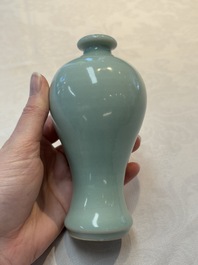 Two Chinese celadon-glazed vases, 19th C.