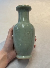Two Chinese celadon-glazed vases, 19th C.
