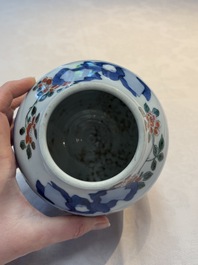 A Chinese wucai vase with narrative design, 19th C.