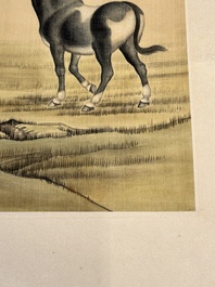 Ma Jin 馬晉 (1900-1970): 'Sheep, Donkeys, Rabbits and a Polar bear', ink and colour on silk