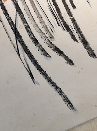 In the manner of Zhang Daqian 張大千 (1898-1983): 'Lotus', ink and colour on paper