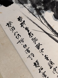 In the manner of Zhang Daqian 張大千 (1898-1983): 'Lotus', ink and colour on paper