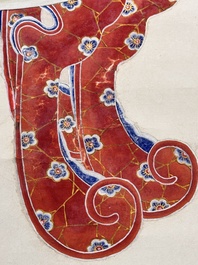 In the manner of Chen Shaofeng 陳兆鳳 (Late Qing Dynasty): 'Qinggong 清供', ink and colour on paper, Cixi mark, 20th C.
