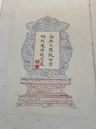 In the manner of Pu Xinyu 溥心畬 (1896-1963): 'Album of Buddha's hands', ink and colour on paper