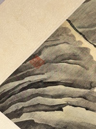 Ma Jin 馬晉 (1900-1970): 'Sheep, Donkeys, Rabbits and a Polar bear', ink and colour on silk