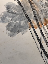 In the manner of Zhang Daqian 張大千 (1898-1983): 'Lotus', ink and colour on paper