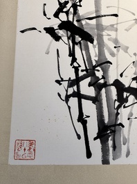 In the manner of Yun Shouping 惲壽平 (1633-1690): 'Bamboo', ink on paper, 19/20th C.