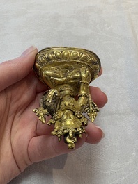 A Tibetan gilt-bronze Tara and a silver Tara, 19/20th C.