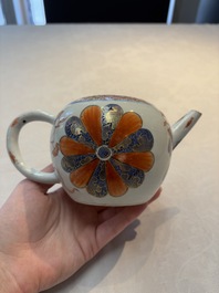 Two Chinese famille rose teapots, an Imari-style teapot and a Dutch-decorated teapot, Yongzheng/Qianlong