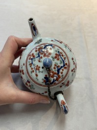 Two Chinese famille rose teapots, an Imari-style teapot and a Dutch-decorated teapot, Yongzheng/Qianlong