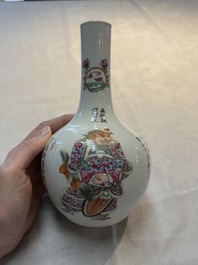 A Chinese famille rose 'Wu Shuang Pu' vase and a tazza, 19/20th C.