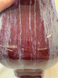 A Chinese flamb&eacute;-glazed 'hu' vase, Guangxu mark, 20th C.