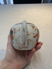 Two Chinese famille rose teapots, an Imari-style teapot and a Dutch-decorated teapot, Yongzheng/Qianlong