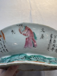 A Chinese famille rose 'Wu Shuang Pu' vase and a tazza, 19/20th C.
