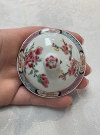 Two Chinese famille rose teapots, an Imari-style teapot and a Dutch-decorated teapot, Yongzheng/Qianlong
