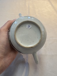 A Chinese grisaille 'Scheveningen' and 'Workum' teapot, Qianlong