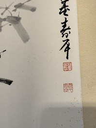 In the manner of Yun Shouping 惲壽平 (1633-1690): 'Bamboo', ink on paper, 19/20th C.