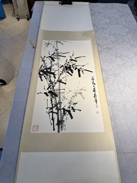 In the manner of Yun Shouping 惲壽平 (1633-1690): 'Bamboo', ink on paper, 19/20th C.