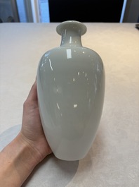 A pair of Chinese famille rose vases with two goddesses, Xi Ping Cao Lu 希平草廬 mark, Republic