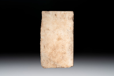 A marble plaque with a crescent moon, South of Spain, 17/18th C.