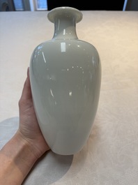 A pair of Chinese famille rose vases with two goddesses, Xi Ping Cao Lu 希平草廬 mark, Republic