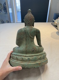 A Thai bronze sculpture of Shakyamuni Buddha, probably 15/16th C.