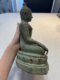 A Thai bronze sculpture of Shakyamuni Buddha, probably 15/16th C.