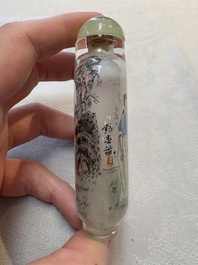 A collection of 12 Chinese glass snuff bottles, 19/20th C.