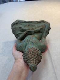 A Thai bronze sculpture of Shakyamuni Buddha, probably 15/16th C.