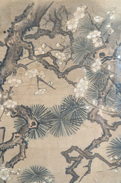 Hasegawa Settan 长谷川雪旦(1778-1843): 'Portrait of Sesshū 雪舟圖', ink and colour on silk