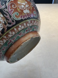 A Chinese Bencharong bowl for the Thai market and an export bowl for the American market, 19th C.
