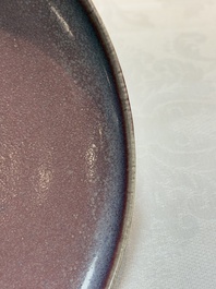 A Chinese 'jun' plate, Ming or later
