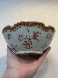 A Chinese Bencharong bowl for the Thai market and an export bowl for the American market, 19th C.