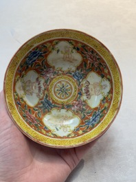 Two pairs of Chinese polychrome Bencharong bowls for the Thai market, 19th C.