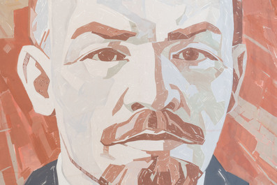 Zamkov Vladimir Konstantinovich (1925-1998): 'Portrait of Lenin', oil on canvas, dated 1976
