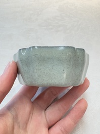 A Chinese guan-type flower-shaped brush washer, Song or later