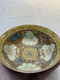 Two pairs of Chinese polychrome Bencharong bowls for the Thai market, 19th C.