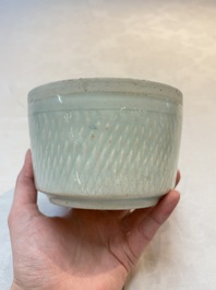 A Chinese qingbai bowl with castor relief design, Song