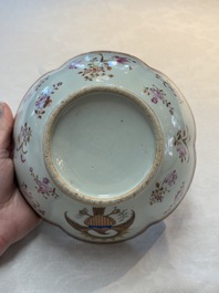 A Chinese Bencharong bowl for the Thai market and an export bowl for the American market, 19th C.