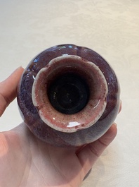 A Chinese flamb&eacute;-glazed 'pomegranate' vase, 18/19th C.