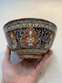 A Chinese Bencharong bowl for the Thai market and an export bowl for the American market, 19th C.